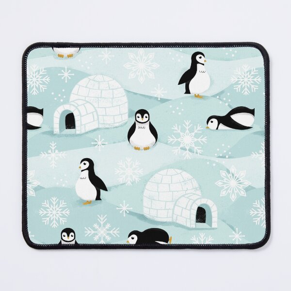 Item preview, Penguins + Snowflakes designed and sold by latheandquill.