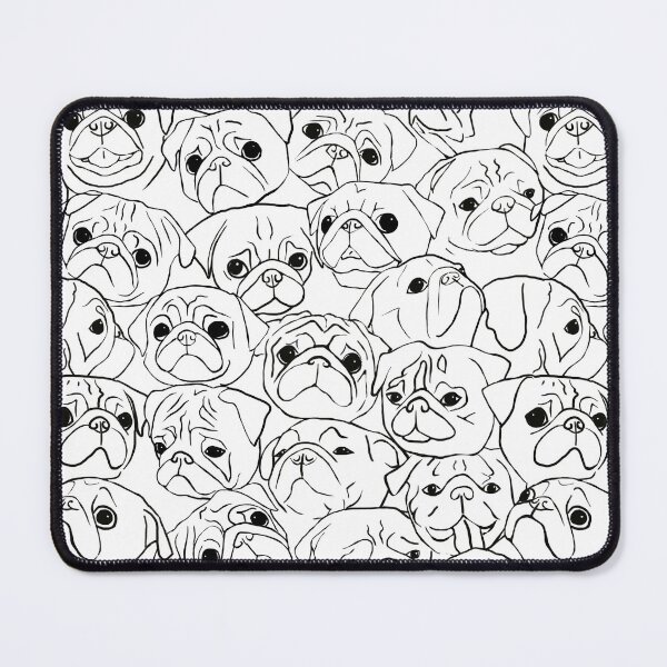 Item preview, Pugs Line Drawing Pattern designed and sold by Amy Hadden.