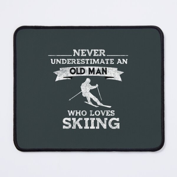 Item preview, Old Man Skiing Senior Citizen Ski Gift designed and sold by SuatSerdar.
