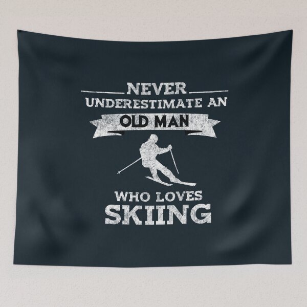 Item preview, Old Man Skiing Senior Citizen Ski Gift designed and sold by SuatSerdar.