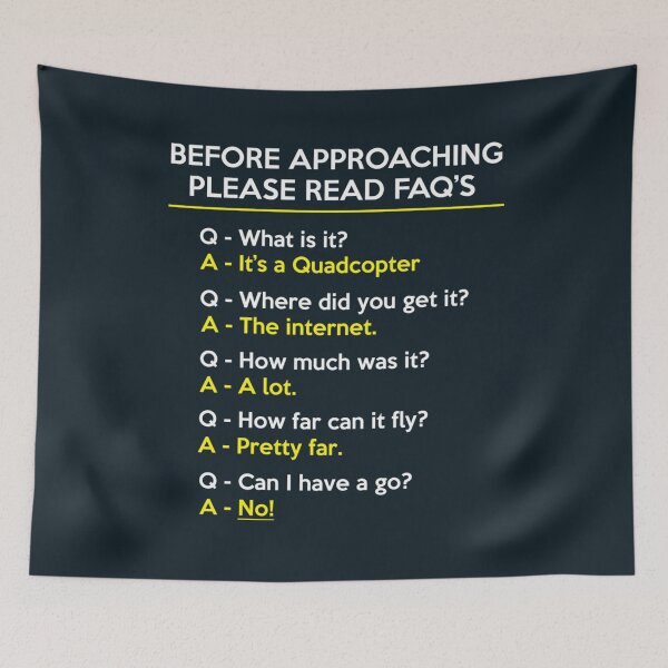 Item preview, Quadcopter Drone Flying Questions FAQ designed and sold by SuatSerdar.