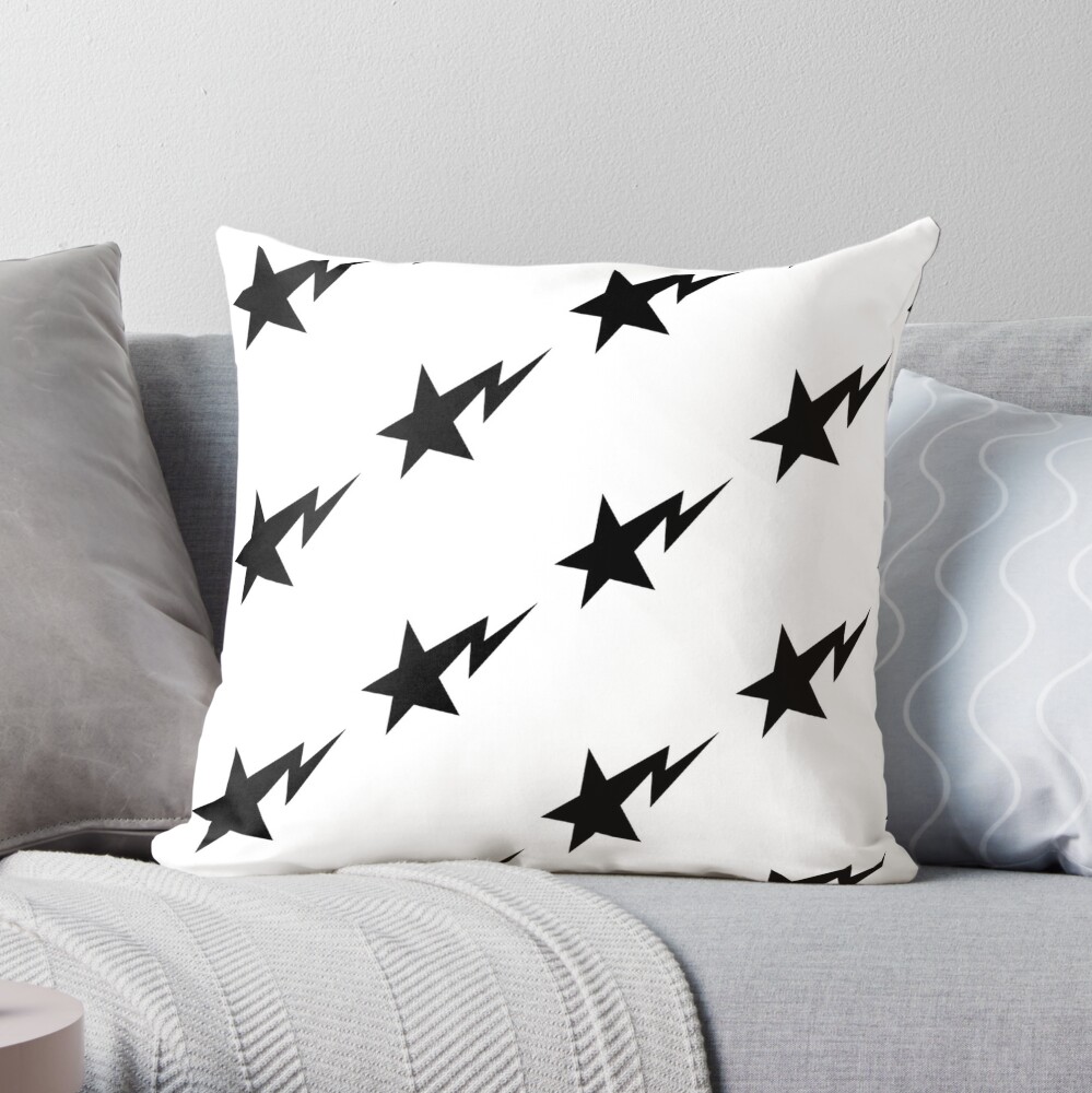 Luxape Pillowcase - 18in - Hypebeast Room Decor - Off White Room Pillow  Cover - Hype Beats Pillows - Black and White Pillows - Bape Decorations 