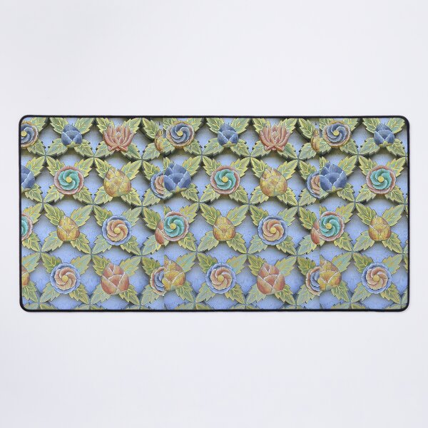 Korean Traditional Flower Patterns in Buddhism Desk Mat