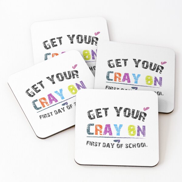 Item preview, Get Your Cray On First Day Of School | BACK TO SCHOOL ART | WHITE COLOR designed and sold by Mintminz.