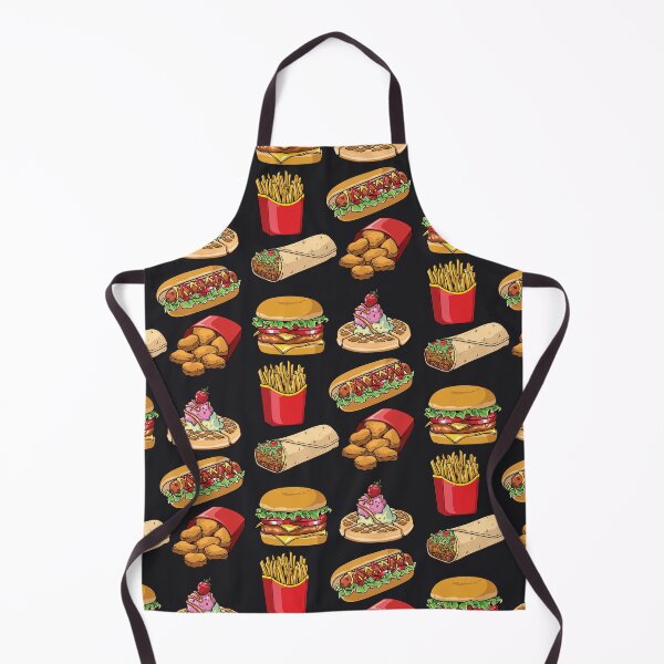 Item preview, Fast Food Snack - Burger, Waffle & Ice Cream, Fries, Hot Dog, Burrito and Nuggets designed and sold by Alicia Chee.