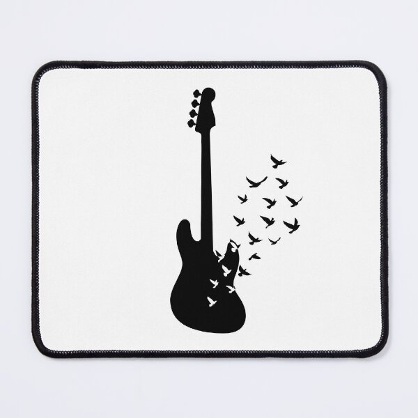 Item preview, Bass Guitar Silhouette Turning Into Birds designed and sold by nightsworthy.