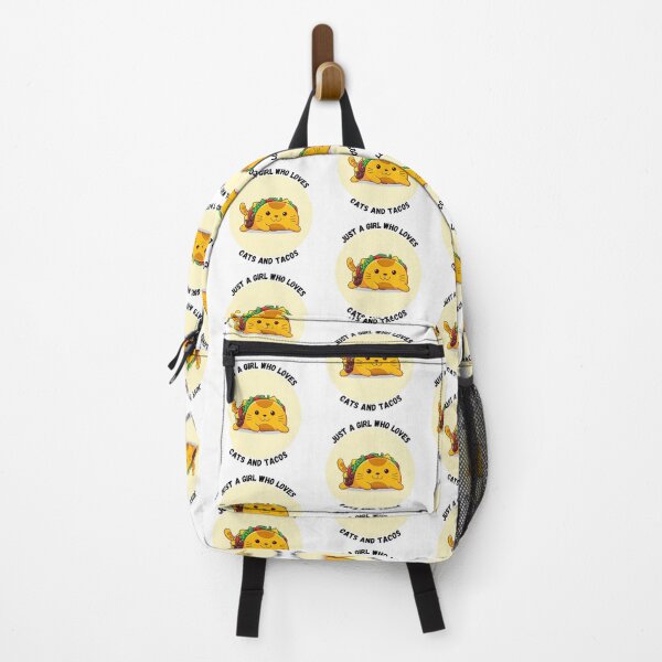 Item preview, Just a girl who loves cats and tacos designed and sold by YuneDesigns.