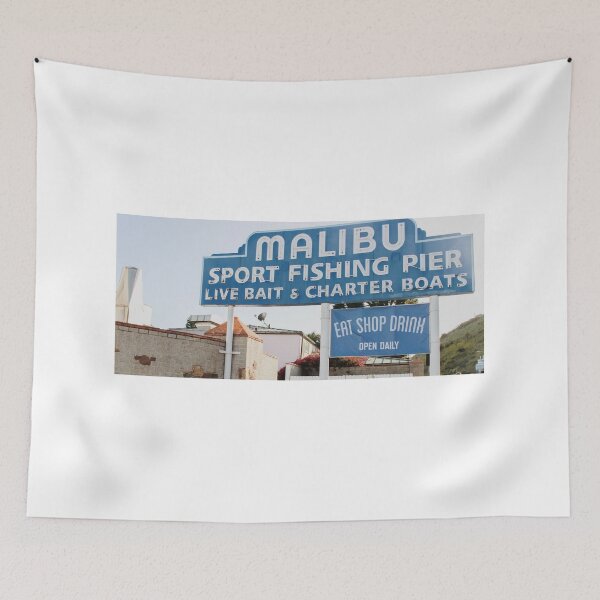 Item preview, Malibu Pier sign designed and sold by Hannah Raad.