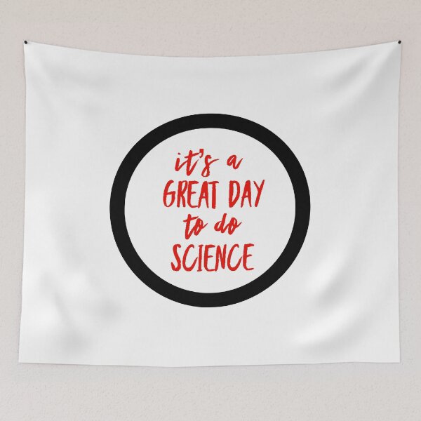 Item preview, It’s a great day to do science in red and white font on white background designed and sold by UncleStuScience.
