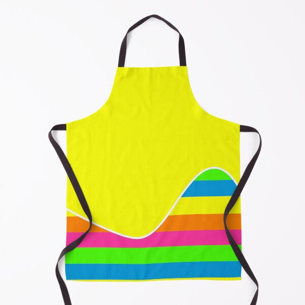 Item preview, Solid Colour Wave | Neon Yellow and 5 Neon Stripe designed and sold by ozcushions.