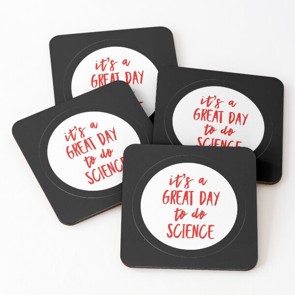 Item preview, It’s a great day to do science in white and red font on black background designed and sold by UncleStuScience.