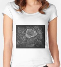 Mariposa Lily Scratch Art Women's Fitted Scoop T-Shirt