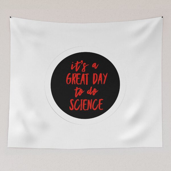 Item preview, It’s a great day to do science in red and black font on white background designed and sold by UncleStuScience.