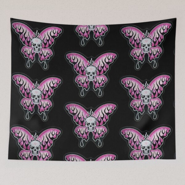 Item preview, EMBROIDERED SKULL BUTTERFLY! designed and sold by ppomodoro.