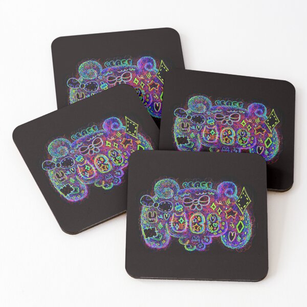 Item preview, hairybeary 11, inverted 1, Rainbow Neon Night Glow Pop Art designed and sold by Ben Ryuki Miyagi Architect.