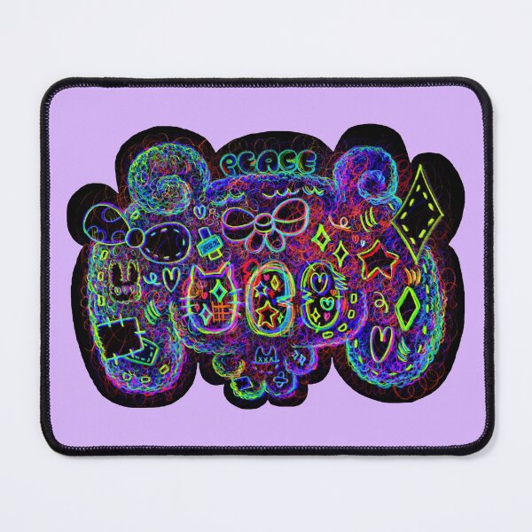 Item preview, hairybeary 11, inverted 1, Rainbow Neon Night Glow Pop Art designed and sold by Ben Ryuki Miyagi Architect.