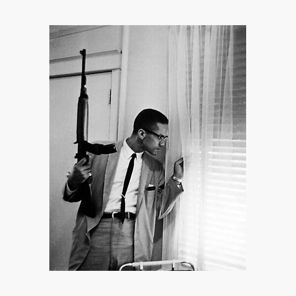 Malcolm With Gun Photographic Print