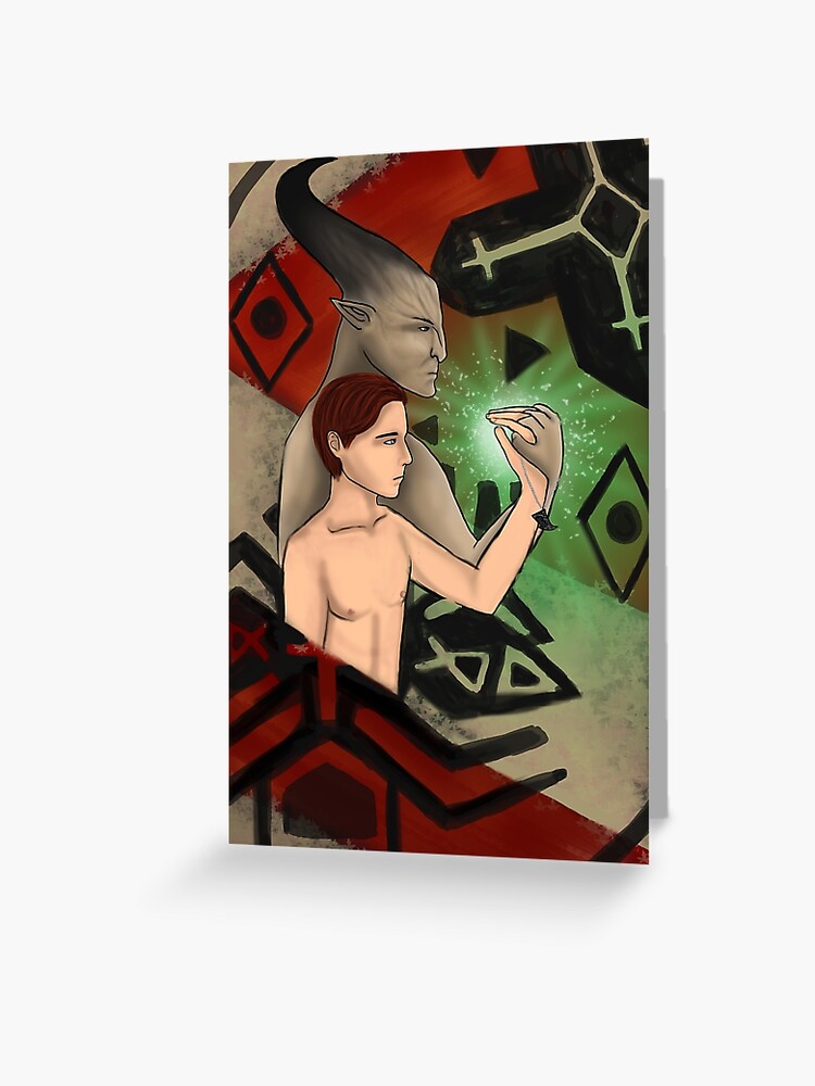 Commission Bull And Max Dragon Age Inquisition Tarot Card Greeting Card By Climbtheivy Redbubble