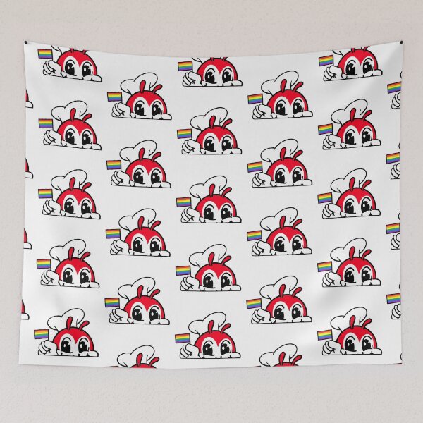 Item preview, JOLLIBEE PEEKING GAY PRIDE FLAG FILIPINO BACK PRINT designed and sold by aydapadi.