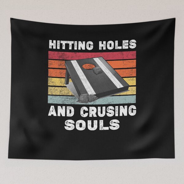 Item preview, Hitting Holes And Crushing Souls Funny Cornhole Men Women designed and sold by Pam140.