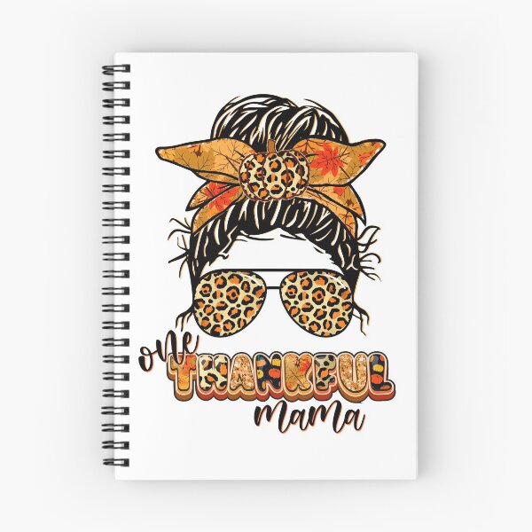 Item preview, Leopard One thankful mama cheetah messy bun mama- Fall mama designed and sold by Designs Of all kinds.