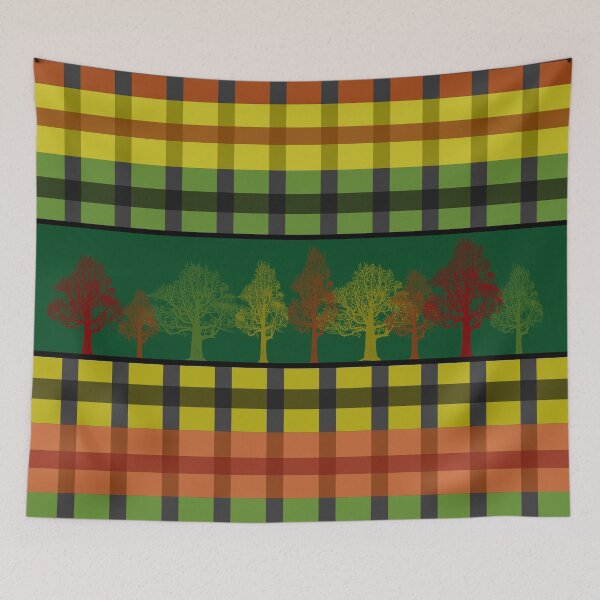 Item preview, Plaid Fall Trees  designed and sold by PRNTDADZ.