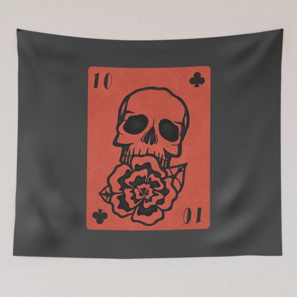 Item preview, 10 of Clubs Skull and Roses designed and sold by TrisBrick.