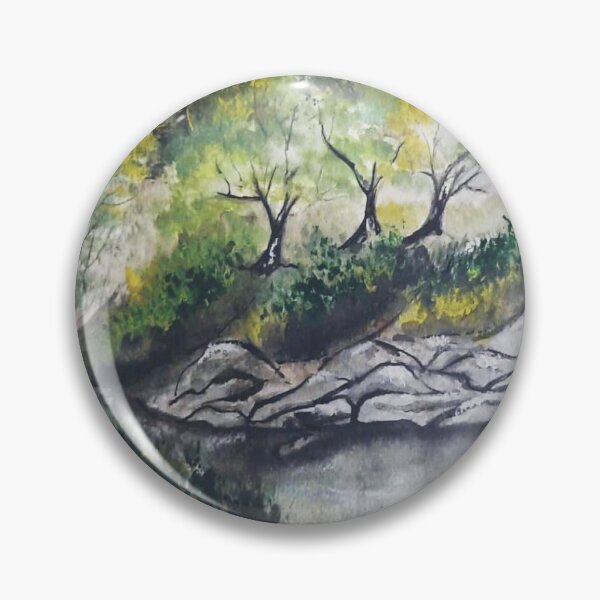 Item preview, Summer woods watercolor painting designed and sold by TextureTones.