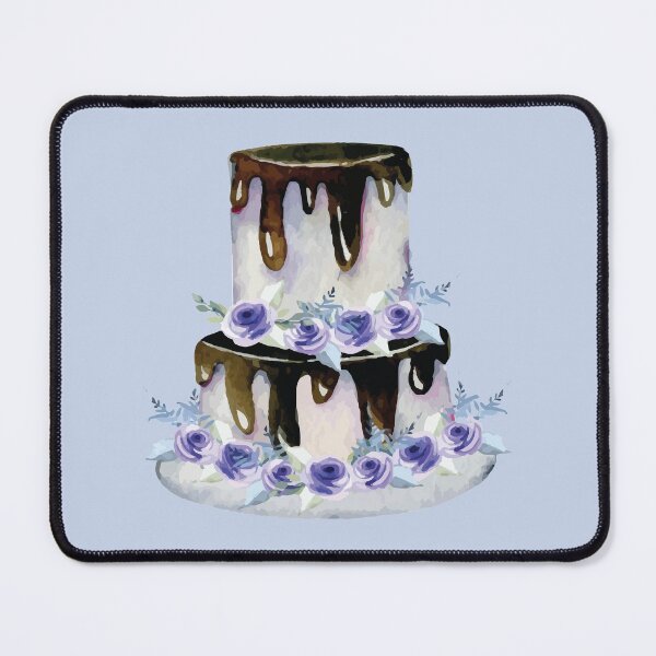 Item preview, Chocolate Drizzle and Vanilla Floral Tier Wedding Cake designed and sold by Alicia Chee.