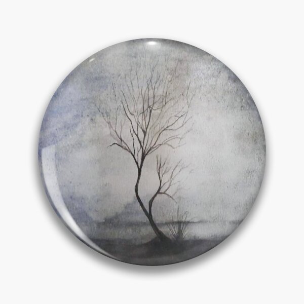 Item preview, Stillness single Tree watercolor painting  designed and sold by TextureTones.