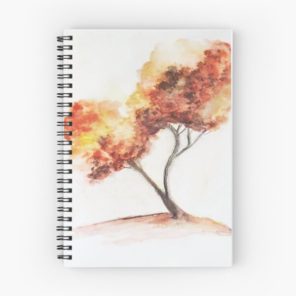 Item preview, Single Autumn tree watercolor painting designed and sold by TextureTones.