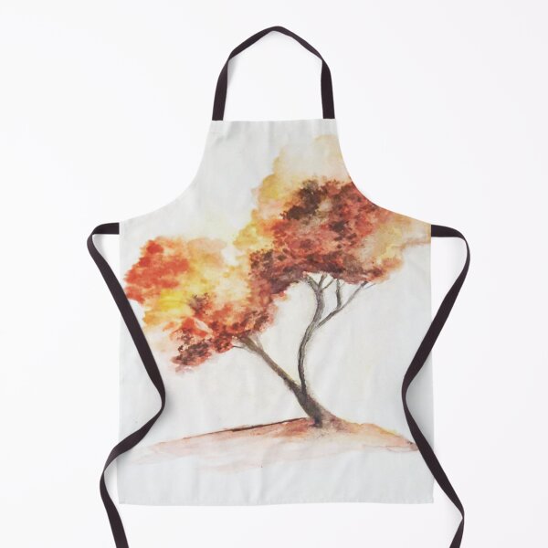 Item preview, Single Autumn tree watercolor painting designed and sold by TextureTones.