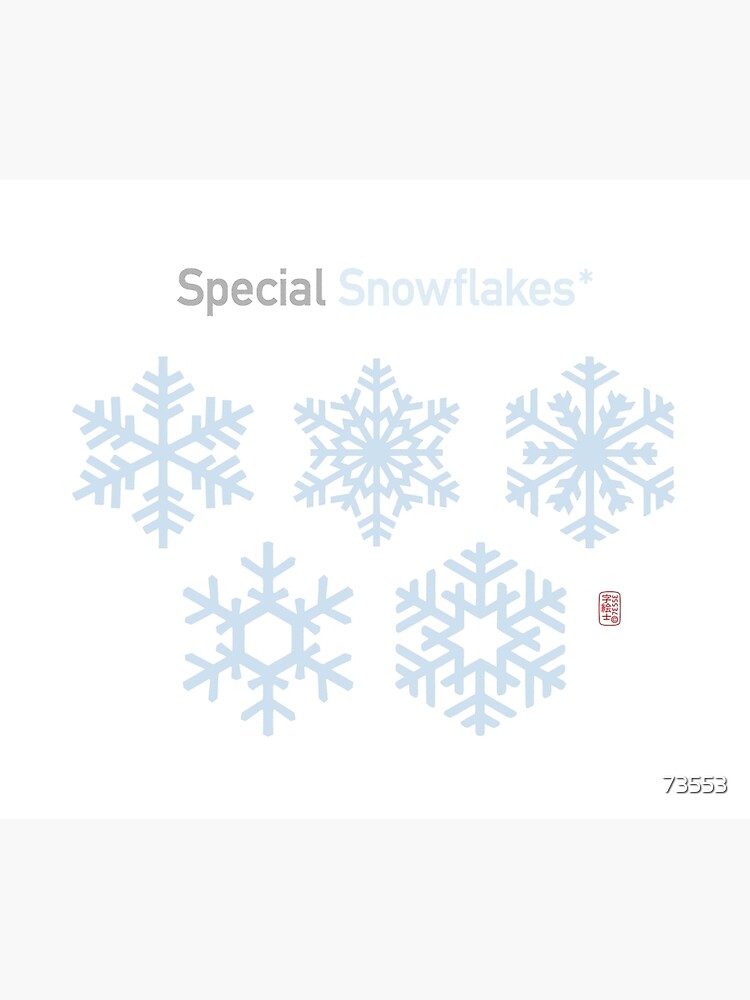 Special Snowflake Sticker for Sale by 73553