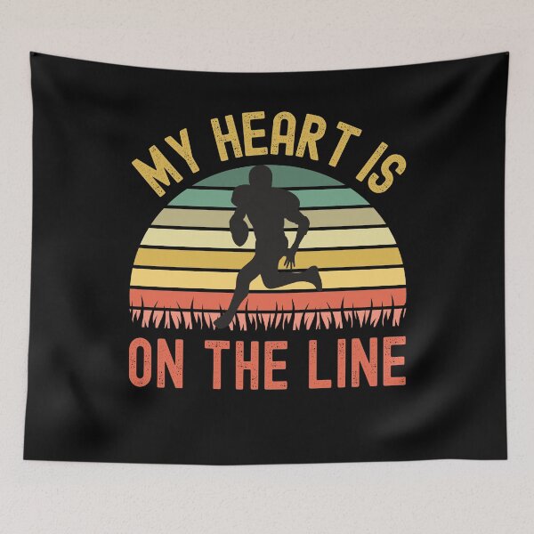 Item preview, My Heart Is On The Line Football Offense designed and sold by Fabvity.