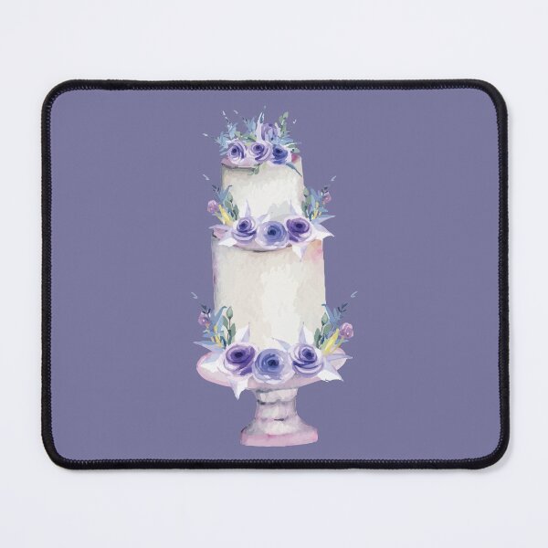 Item preview, Light Purple and White Floral Tier Wedding Cake designed and sold by Alicia Chee.