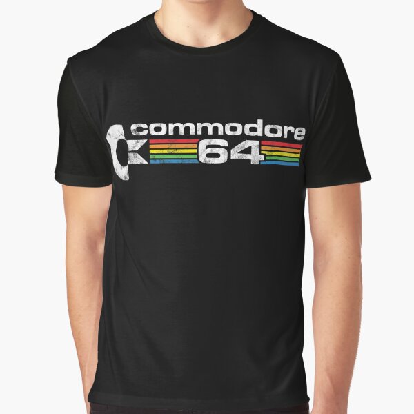 Vista previa del artículo con la obra «Logotipo retro del Commodore 64», diseñado y vendido por DzineMon.