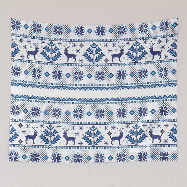 Item preview, Ethnic blue ornament #7, winter texture designed and sold by GreekTavern1979.