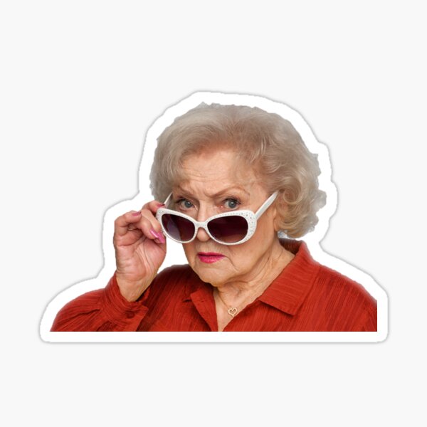 Betty White Sticker Sticker