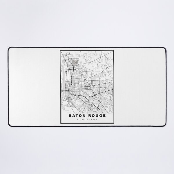 Baton Rouge Map Desk Mat