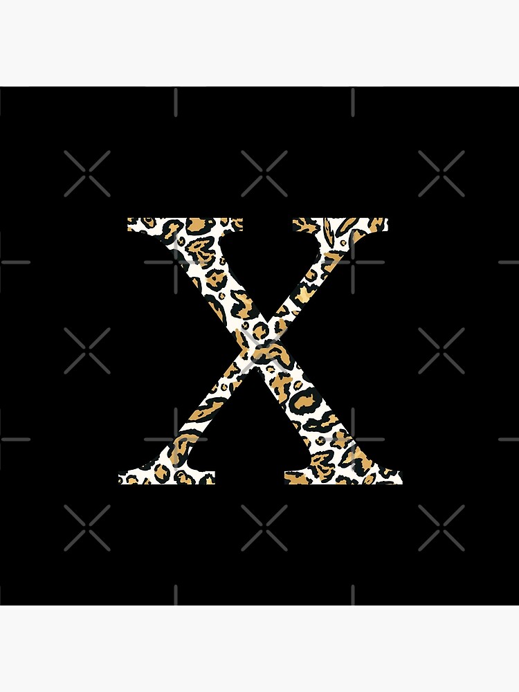 Leopard Light Stitch Panther Cat Print Pattern Monogram Font 