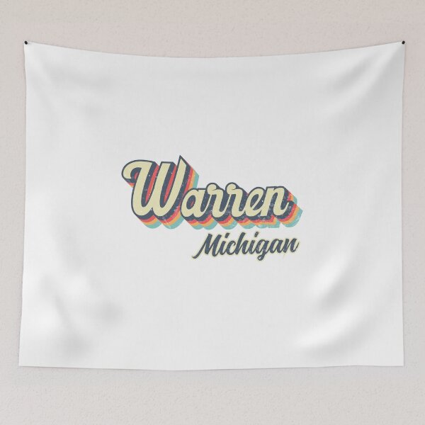 Item preview, Warren City Michigan Retro Vintage 70s rainbow designed and sold by Teelogic.