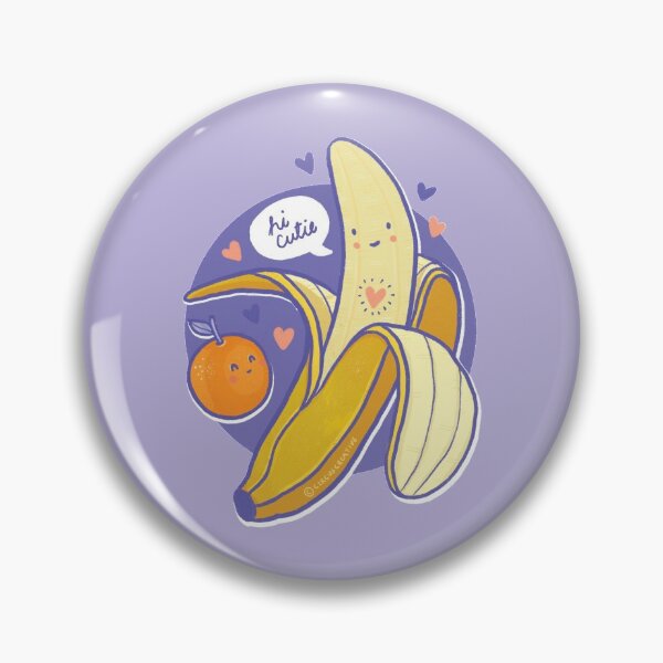 Artikelvorschau, Hallo Cutie - Banane & Mandarin süße und lustige Fruchtillustration entworfen und verkauft von CircusCreative.