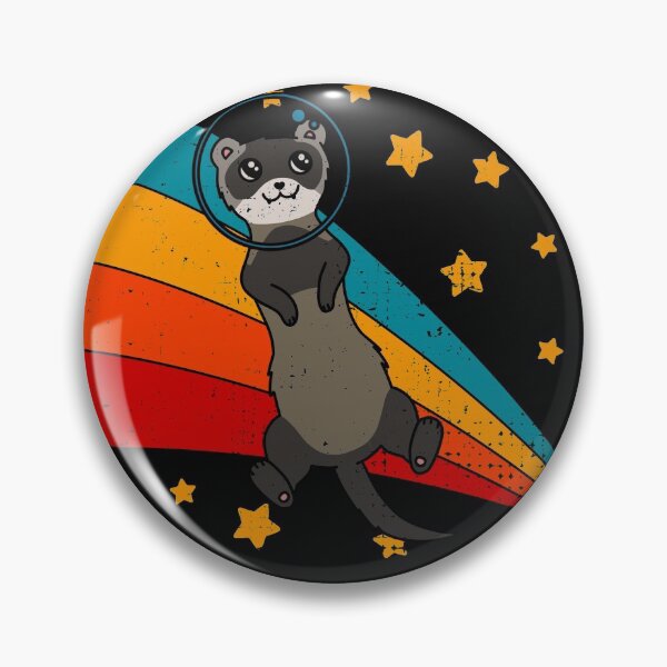 Item preview, Cute Vintage Sable Mask Chocolate Ferret Owner Retro Ferret In Space designed and sold by JokeGysen.
