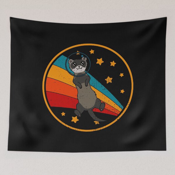 Item preview, Cute Vintage Sable Mask Chocolate Ferret Owner Retro Ferret In Space designed and sold by JokeGysen.