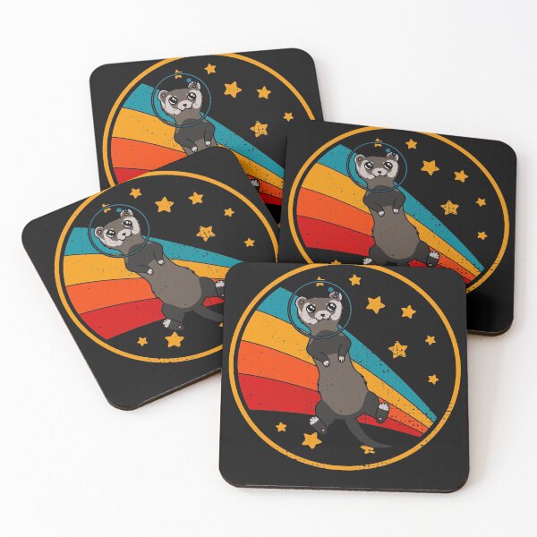 Item preview, Cute Vintage Sable Mitt Ferret Owner Retro Ferret In Space designed and sold by JokeGysen.