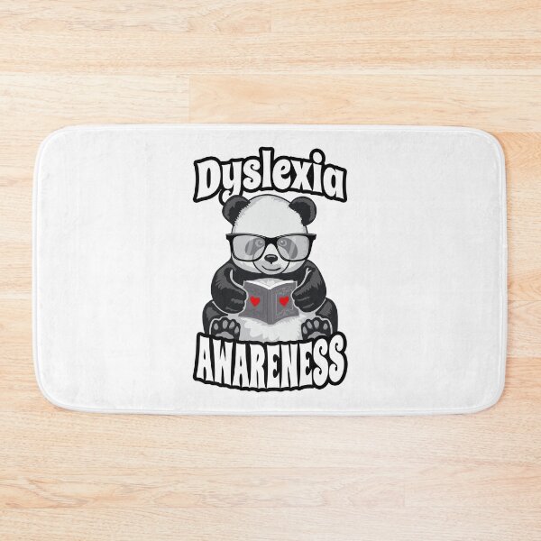 Item preview, Dyslexia Awareness Dyslexic Therapy Panda Book Reader Heart designed and sold by GrandeDuc.
