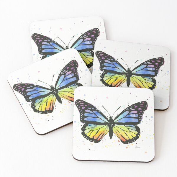 Item preview, Rainbow Butterfly Watercolor designed and sold by Olga Shvartsur.