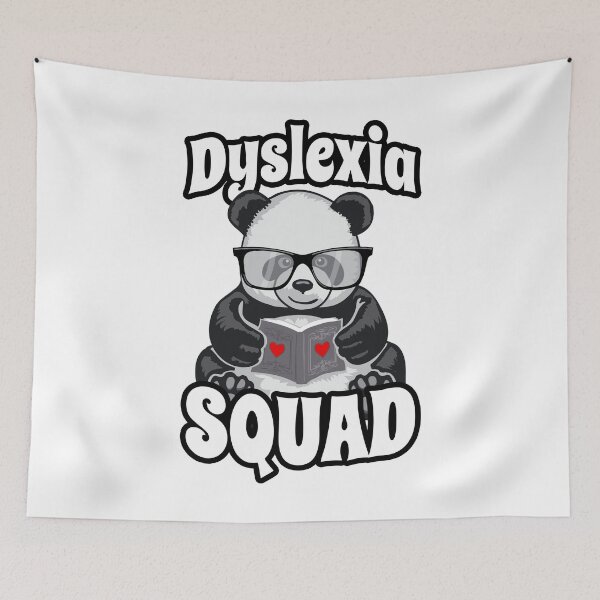 Item preview, Dyslexia Squad Therapist Dyslexic Therapy Panda Book Heart designed and sold by GrandeDuc.
