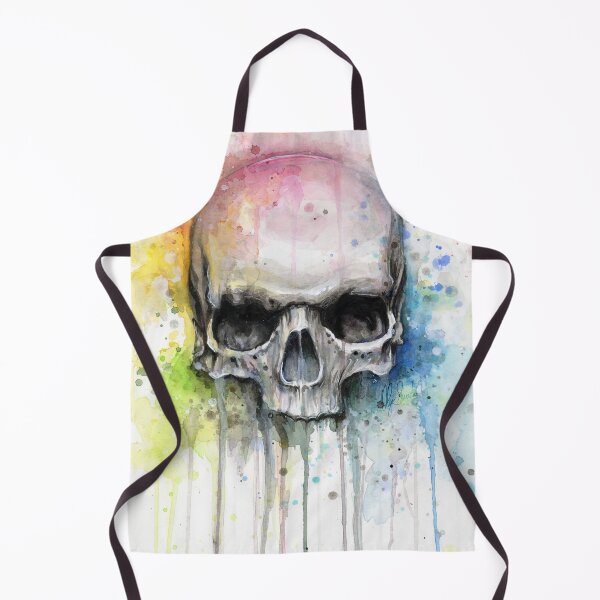 Item preview, Watercolor Skull Rainbow Colorful Painting designed and sold by Olga Shvartsur.