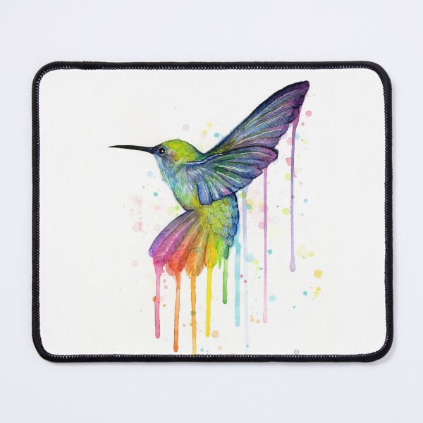 Item preview, Hummingbird Watercolor Rainbow designed and sold by Olga Shvartsur.